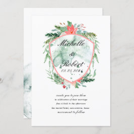 素朴クレストモノグラム結婚式招待状 招待状