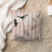 素朴クロウズインホワイト樺の木フォレスト クッション (ブランケット)