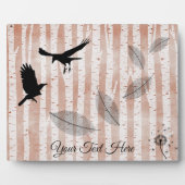 素朴クロウズインホワイト樺の木フォレスト フォトプラーク (正面)