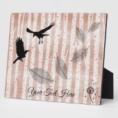 素朴クロウズインホワイト樺の木フォレスト フォトプラーク (側面)