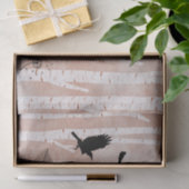 素朴クロウズインホワイト樺の木フォレスト 薄葉紙 (ギフト)