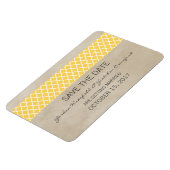 素朴クローバー日付マグネットを黄色で保存 マグネット (左側)