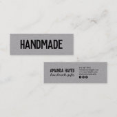 素朴グモダンレークラフト手作りギフト販売業者 スキニー名刺 (正面/裏面)