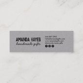 素朴グモダンレークラフト手作りギフト販売業者 スキニー名刺 (裏面)