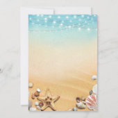 素朴グラデーションビーチハートショア結婚ズ 招待状 (裏面)