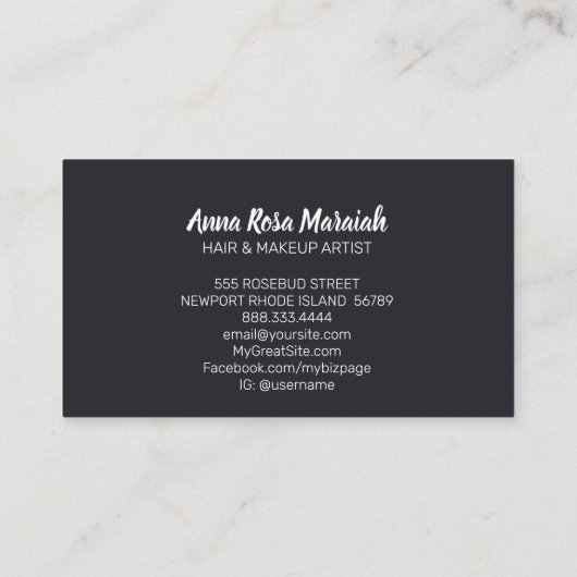 *~*素朴グランジシャクナゲ 名刺 (裏面)