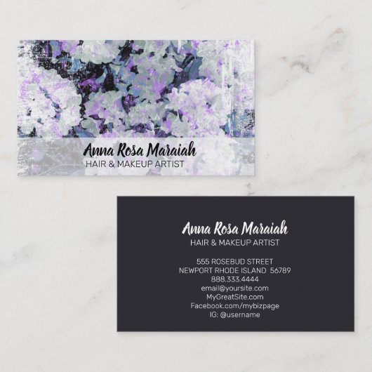 *~*素朴グランジシャクナゲ 名刺 (正面/裏面)