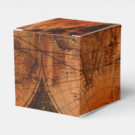 素朴グランジヴィンテージ旧世界地図V フェイバーボックス (正面サイド)