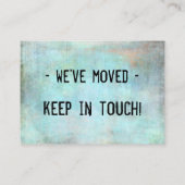 素朴グランジ動揺して引っ越しました配布用カード 名刺 (裏面)