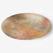 素朴グランジ紅葉の抽象デザイン ペーパープレート (アングル)