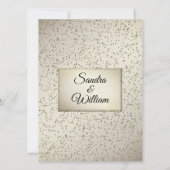 素朴グリッター結婚式招待状 招待状 (裏面)