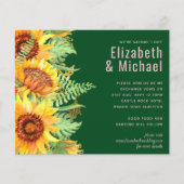 素朴グリーンひまわり結婚の予算 (正面)