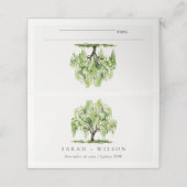 素朴グリーンウォーター色ウィローツリーファーム結婚ズ プレイスカード (外部開封)