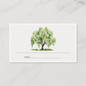 素朴グリーンウォーター色ウィローツリーファーム結婚ズ プレイスカード (裏面)