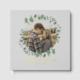 素朴グリーンリー結婚フォイルのゲストブック ゲストブック