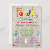 素朴グルメパーティの招待状 招待状 (正面)