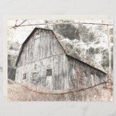 素朴グレイ動揺してブラウンBarnヴィンテージテクスチャ (正面/裏面)