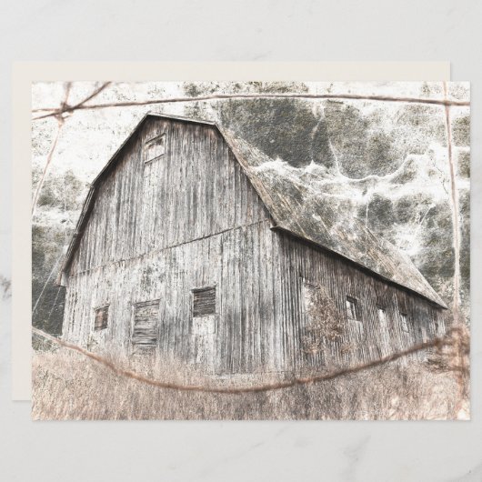 素朴グレイ動揺してブラウンBarnヴィンテージテクスチャ (正面/裏面)