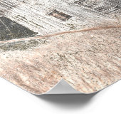 素朴グレイ動揺してブラウンBarnヴィンテージテクスチャ ポスター (角)