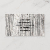素朴グレイ動揺してブラウンBarnヴィンテージテクスチャ 名刺 (裏面)