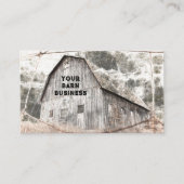 素朴グレイ動揺してブラウンBarnヴィンテージテクスチャ 名刺 (正面)