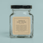 素朴グレー縁どの原料クラフトのラベル スクエアシール