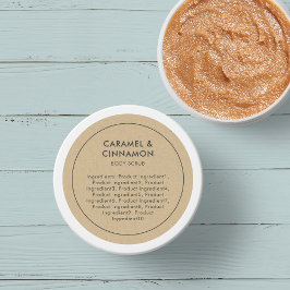 素朴グレー縁どの原料クラフトのラベル ラウンドシール