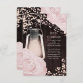 素朴グローランタンベビーピンクローズ結婚ズ エンクロージャーカード (正面/裏面)