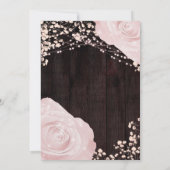 素朴グローランタンベビーピンクローズ結婚ズ 招待状 (裏面)