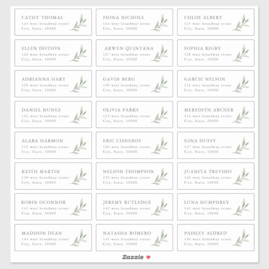 素朴グ結婚リーズゲスト住所 シール (シート)