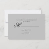 素朴ケルト結び目模様ミニマルRSVPカード 出欠カード (裏面)