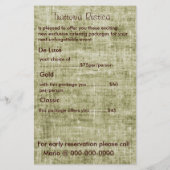 素朴ケータリングサービスのプロモーションカード チラシ (裏面)