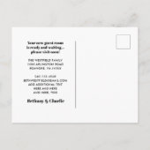 素朴コテージダウンサイズダスティグリーン移動 案内ポストカード (裏面)