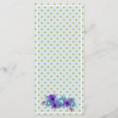 素朴コテージバラ結婚ズスイートシャワーパーティー メニュー (裏面)