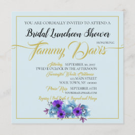 素朴コテージバラ結婚ズスイートブライダルシャワー 招待状