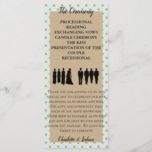 素朴コテージバラ結婚ズスイートブライダル式 プログラム (裏面)