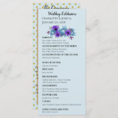 素朴コテージバラ結婚ズスイートブライダル式 プログラム (正面/裏面)