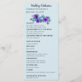 素朴コテージバラ結婚ズスイートブライダル式 プログラム (正面)