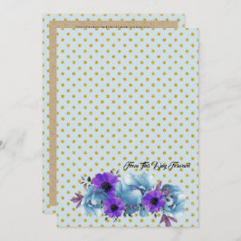 素朴コテージバラ結婚ズスイート式 招待状