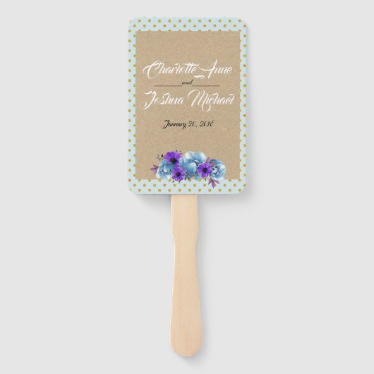 素朴コテージバラ結婚ズスイート披露宴パーティー ハンドファン (裏面)