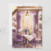 素朴コテージパープルラベンダーブライダル招待状 招待状 (裏面)