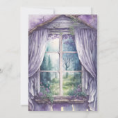 素朴コテージパープルラベンダー結婚式招待状 招待状 (裏面)