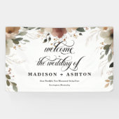 素朴コテージフローラス結婚クリプトへようこそ 横断幕 (横)