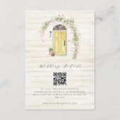 素朴コテージ庭園の結婚式詳細 エンクロージャーカード (正面)