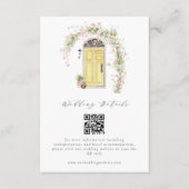 素朴コテージ庭園の結婚式詳細 エンクロージャーカード (正面)