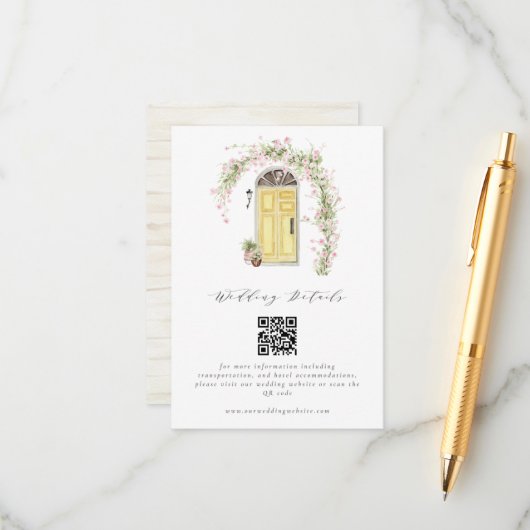 素朴コテージ庭園の結婚式詳細 エンクロージャーカード (正面/裏面インサイチュ)