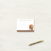 素朴コヨーテ南西レザーパーソナライズされた ポストイット (デスク上)