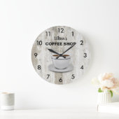 『素朴コーヒーの大時計』 ラージ壁時計 (ホーム)