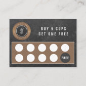 素朴コーヒーショップパンチ穴チョークボードロイヤリティ 名刺 (正面)