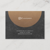 素朴コーヒーショップパンチ穴チョークボードロイヤリティ 名刺 (裏面)